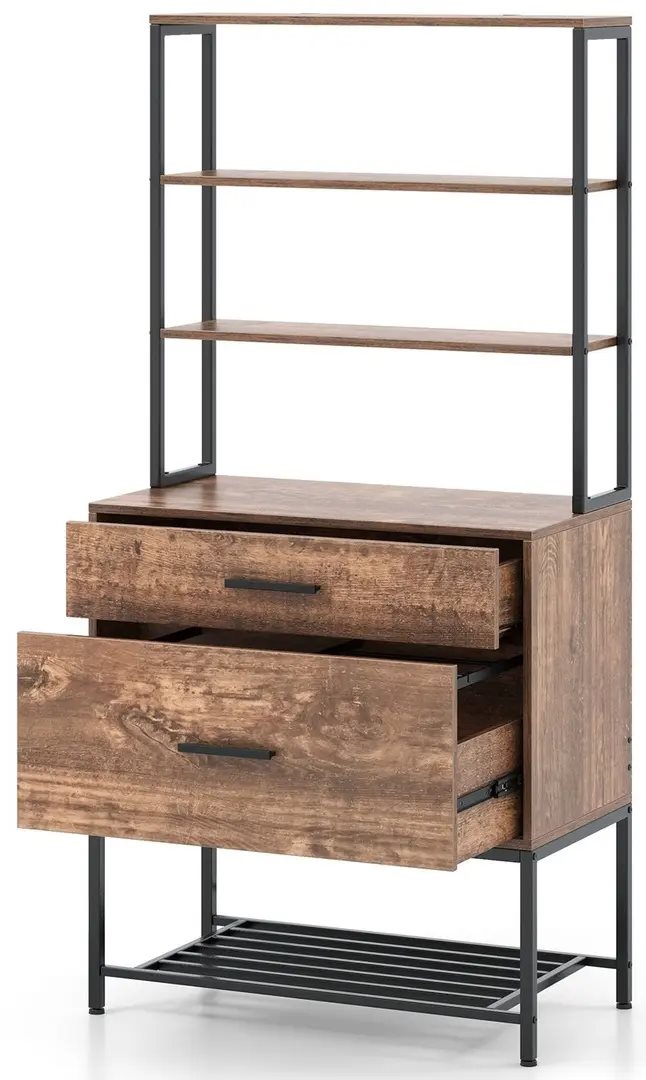 Стеллаж Costway CB10569CF Rustic Brown