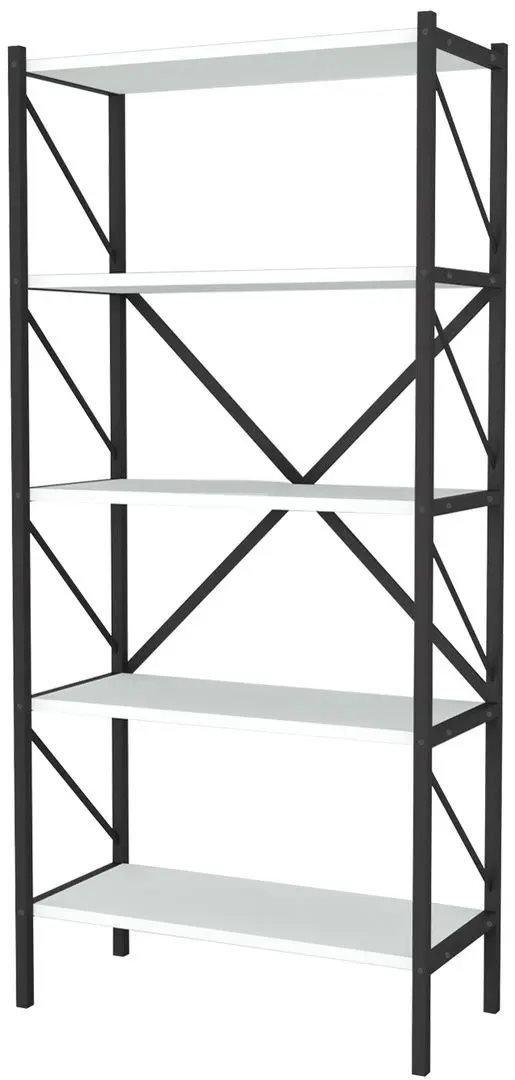 Стеллаж Bofigo Shelves Metal 5 секции White/Black