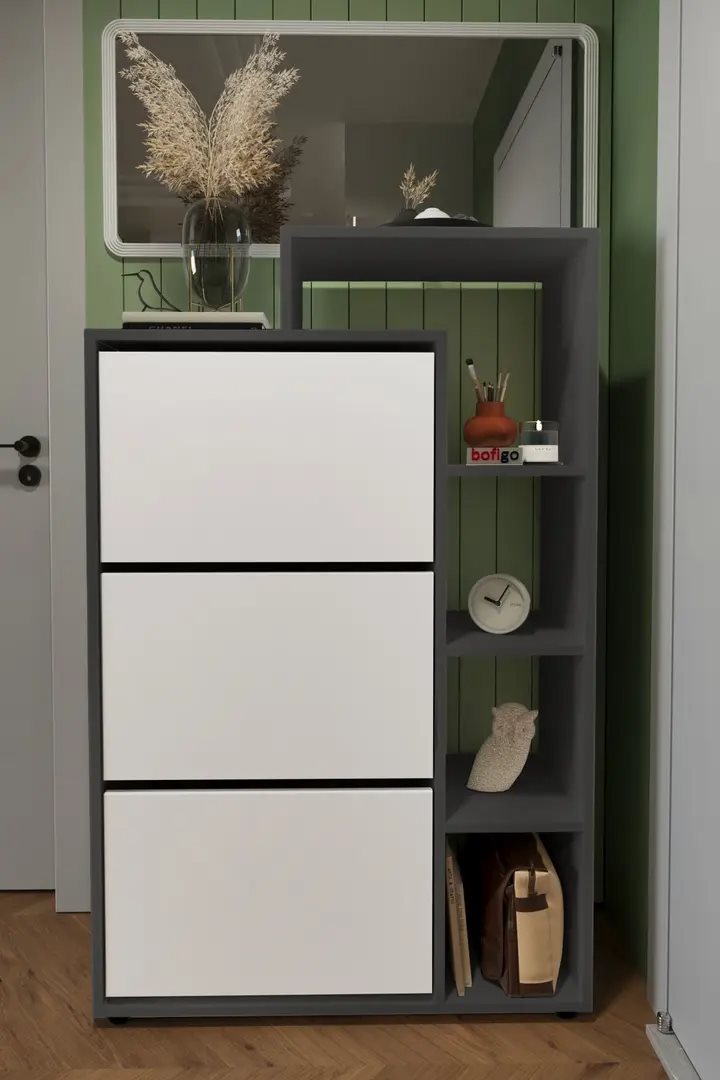 Dulap pentru încălțăminte Bofigo Lego Anthracite/White