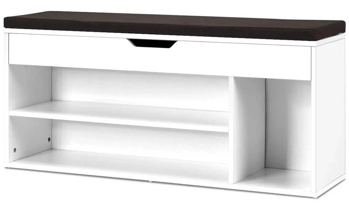 Bancă-rack pentru încălțăminte Costway JV11726WH White