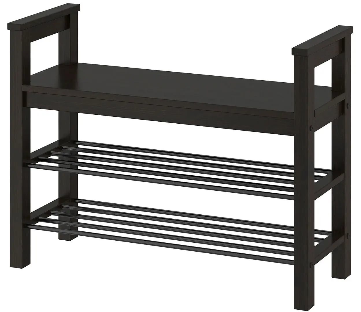 Стеллаж для обуви Ikea Hemnes 85x32см Черно-коричневый