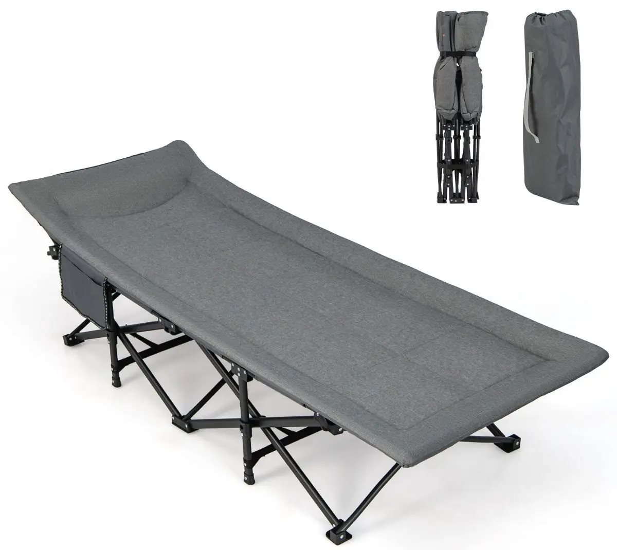 Pat pliabil Costway NP11308GR Grey