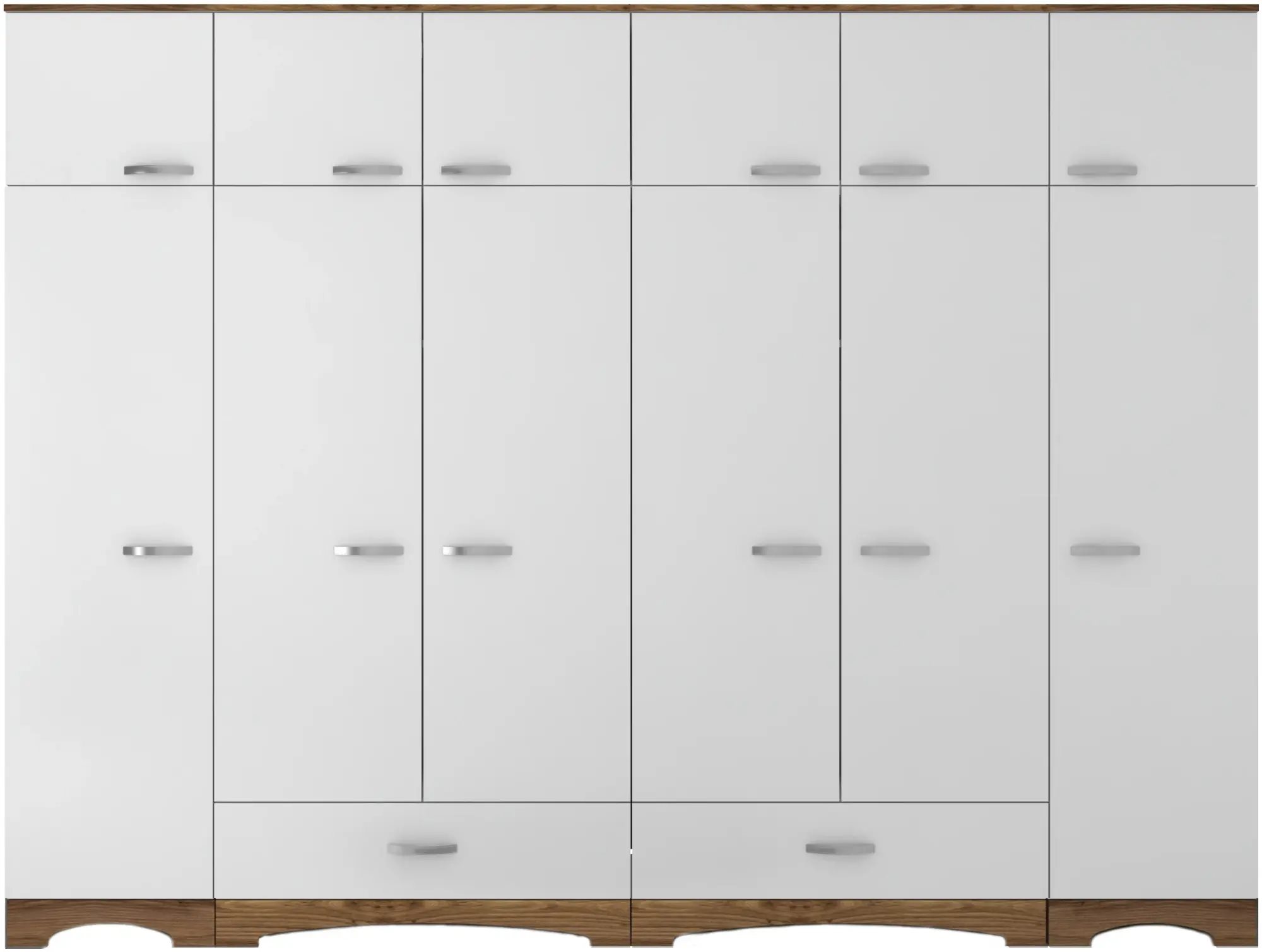 Шкаф Mirage Meble BA133 White/Walnut