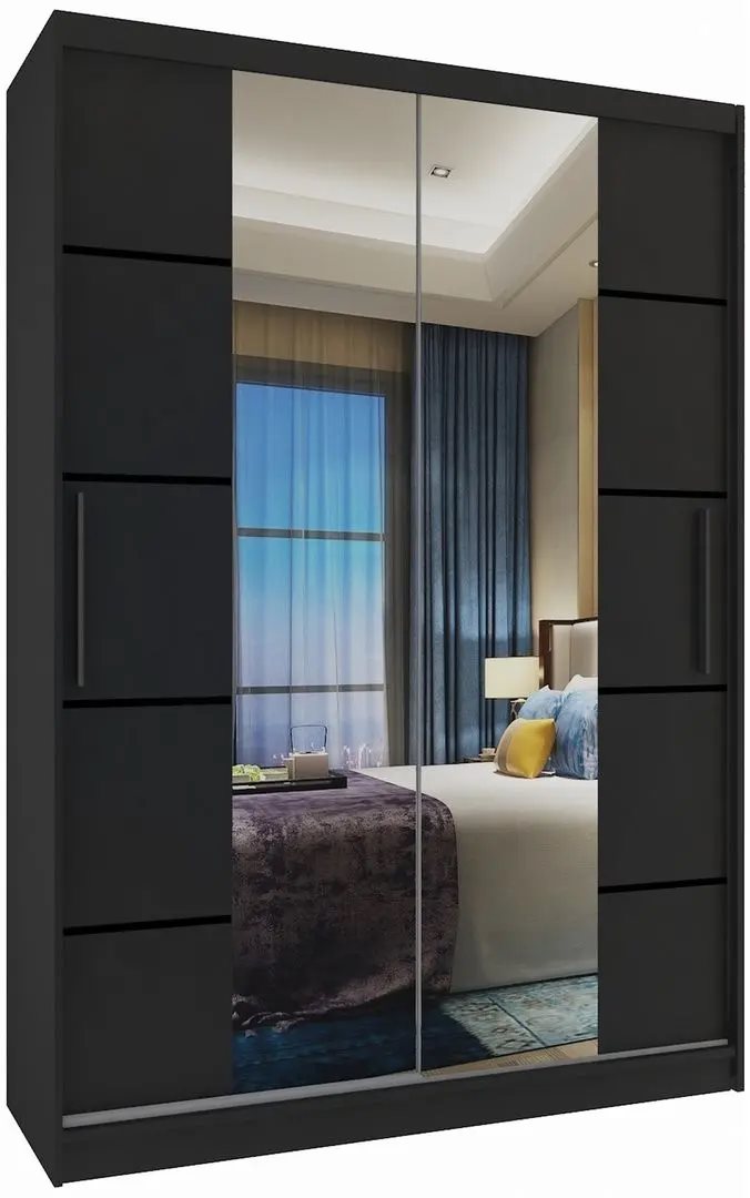 Dulap cu uși glisante Belini Premium ME SZP6/1/B/B/0/KLP Black