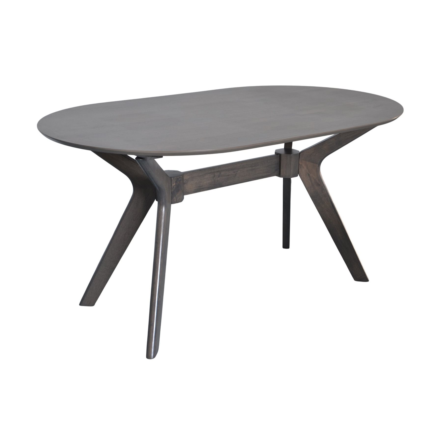 Set de bucătărie Evelin Raffles Oval Antique Grey + 6 scaune Deepa R Antique Grey/Ekea12 Dark Brown