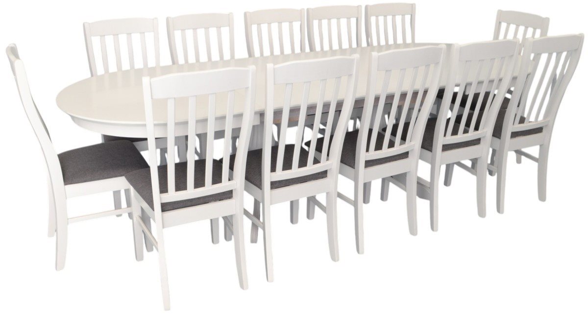 Set pentru bucătărie Evelin HV-33V White + 12 scaune Wenyi White/NV-10WP Grey
