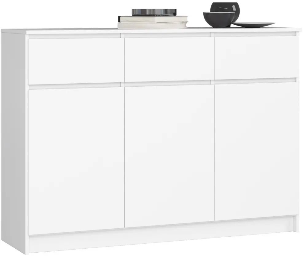 Comodă Akord K140 3D 3SZ, White