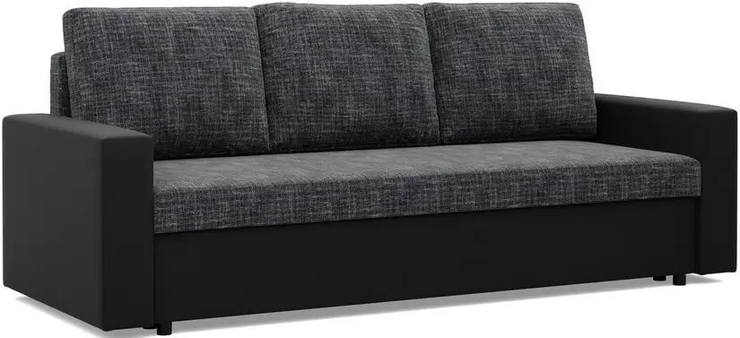 Canapea Magnifico Meble Luna 3 Lawa 17/Real 11, Dark Grey/Black