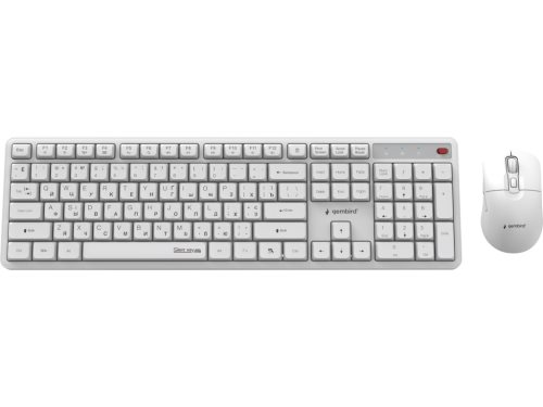 Беспроводной комплект Gembird KBS-WMS-01-W-CYRL White