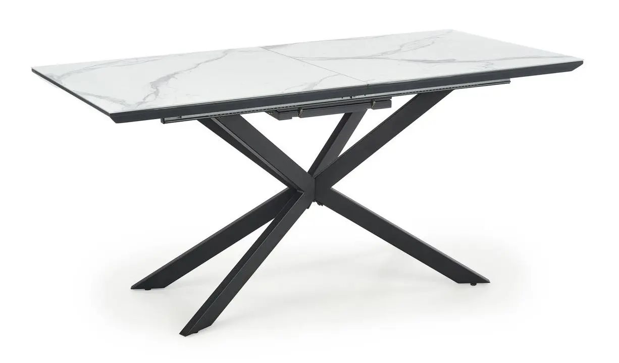 Стол для кухни HALMAR DIESEL White Marble/Black