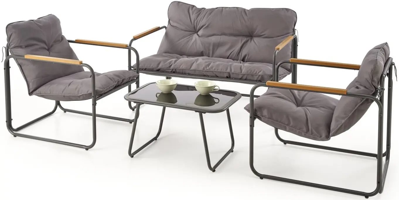 Комплект садовой мебели Halmar Hudson Grey/Brown