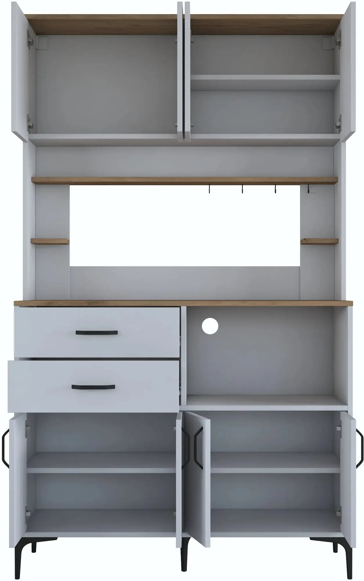 Буфет Mirage Meble JE208 (White/Walnut)