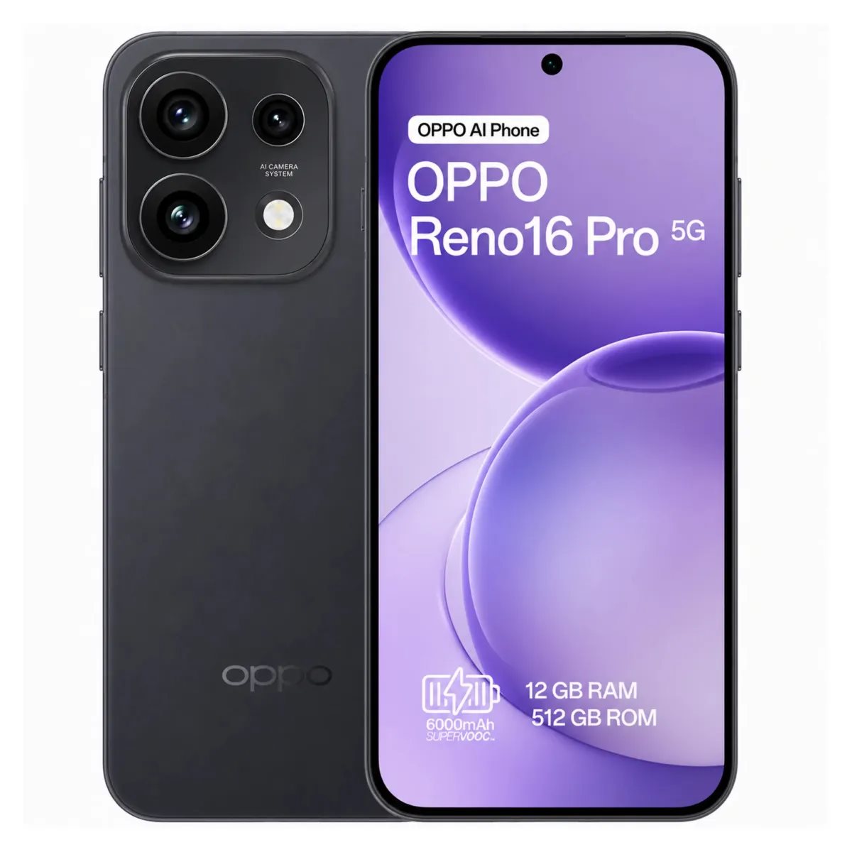 Telefon mobil OPPO Reno 16 Pro 5G 12/512GB Starlight Black