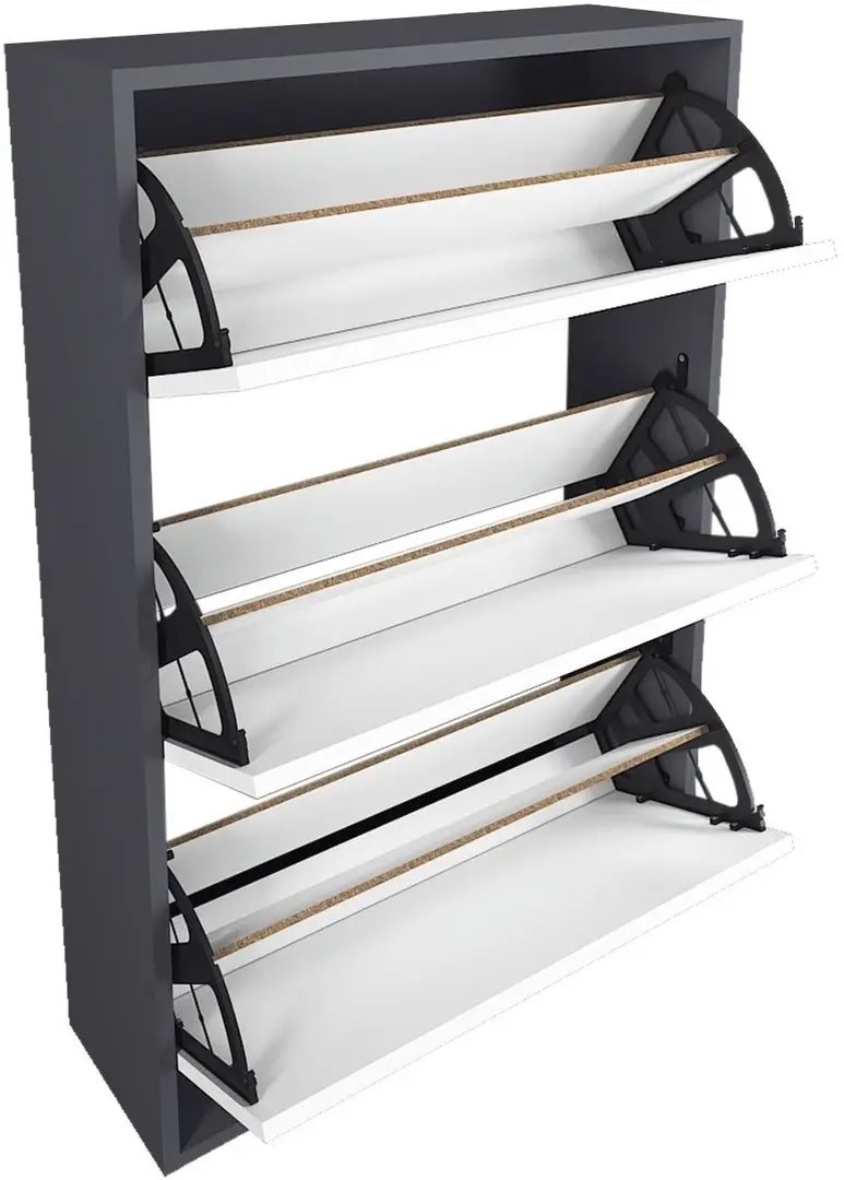 Dulap pentru încălțăminte Bofigo 3D Anthracite/White