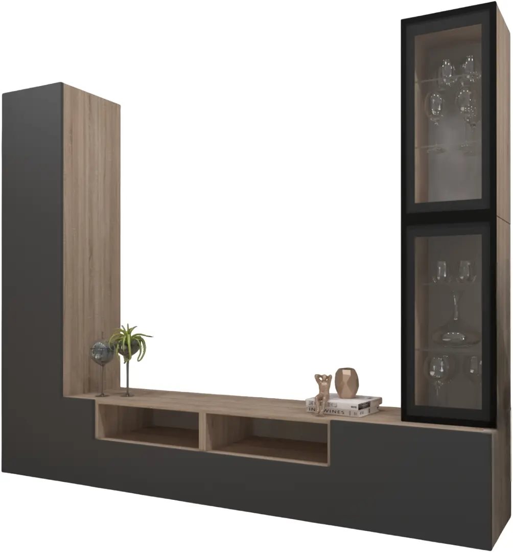 Mobilă pentru living Arta Mobilei G12 AM123 Sonoma Oak/Graphite