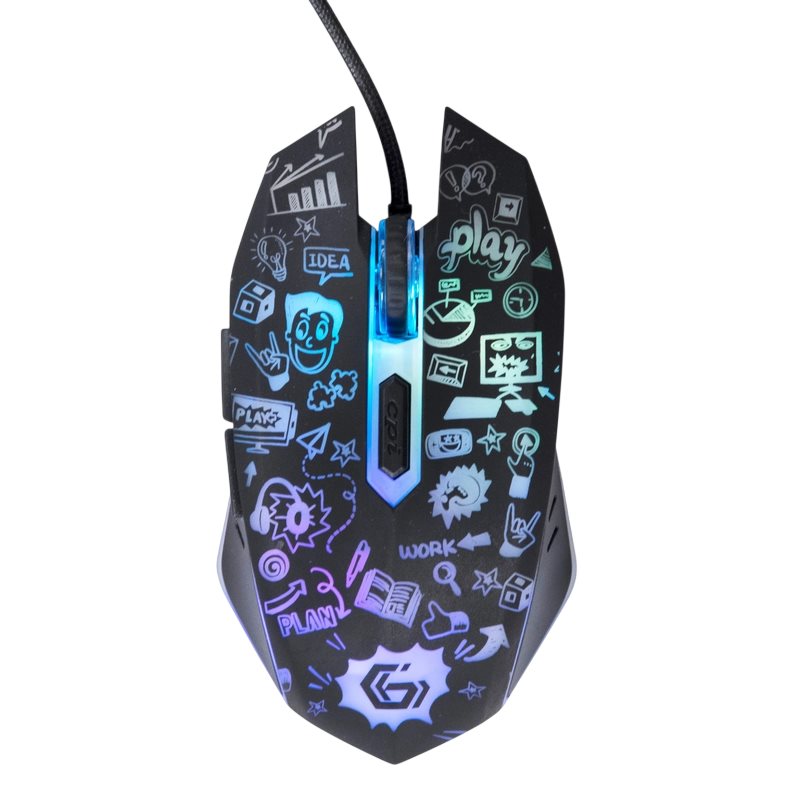 Mouse Gembird MUS-6B-GRAFIX-01, Black