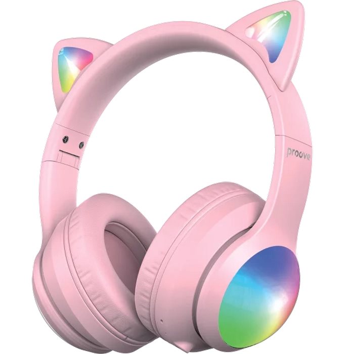 Căști Proove Kids LumiCat, Pink