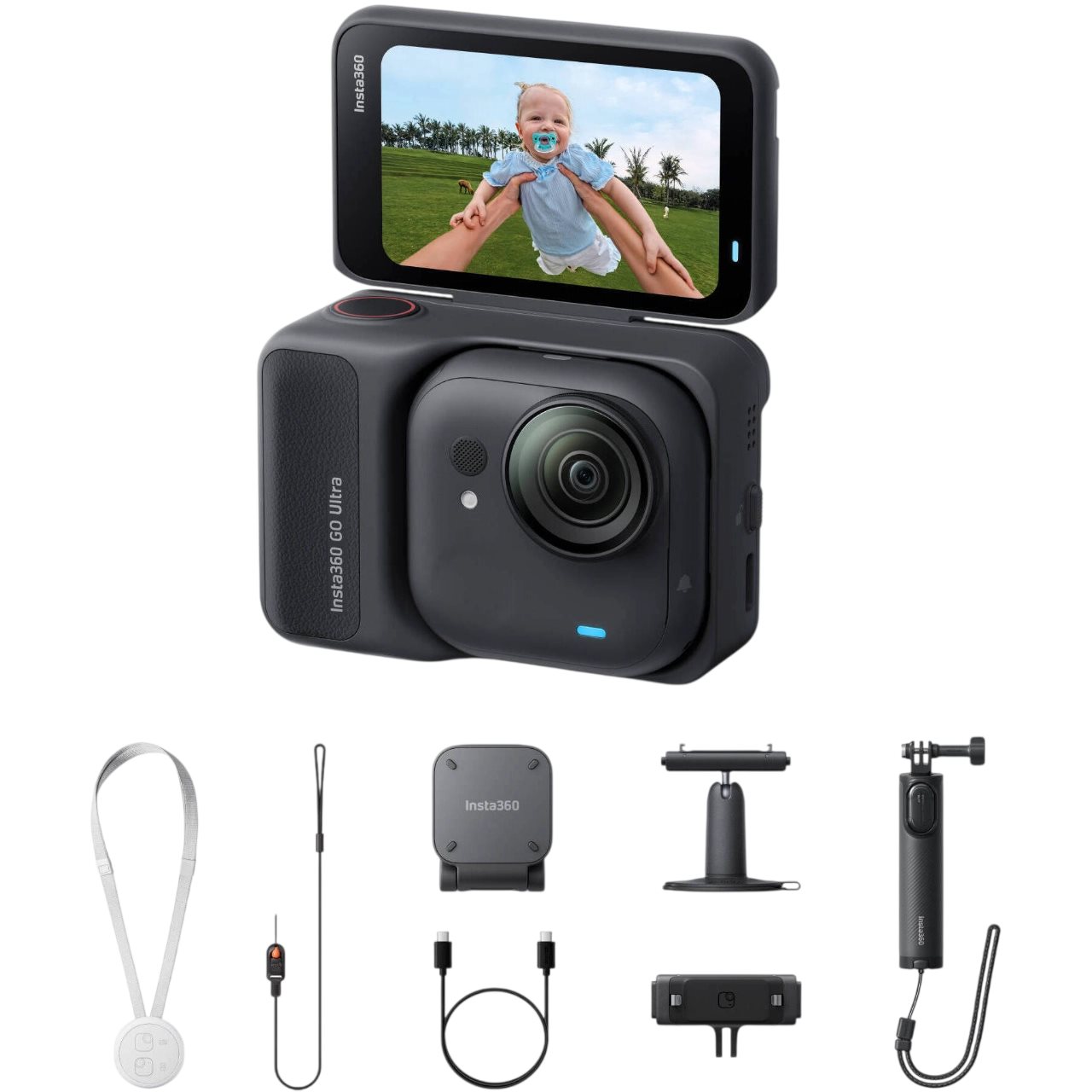 Экшн-камера Insta360 GO Ultra Creator Bundle Midnight Black