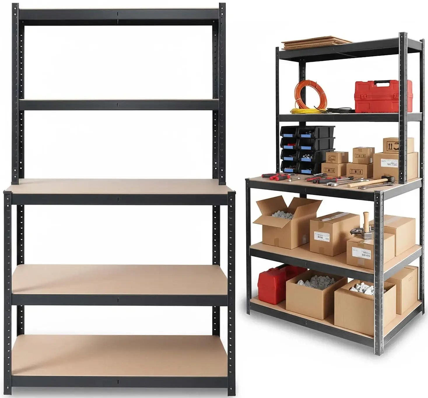 Стеллаж с верстаком Humberg HR-855, Black/Beige