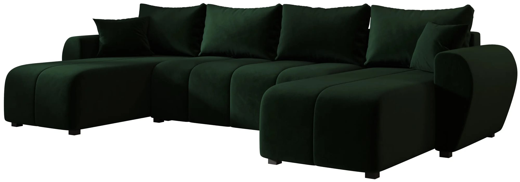 Canapea în formă de U Space Meble Molisa U Itaka 10, Green Dark