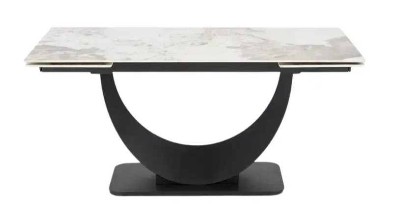 Стол для кухни HALMAR FERNANDO, Beige Marble/Black