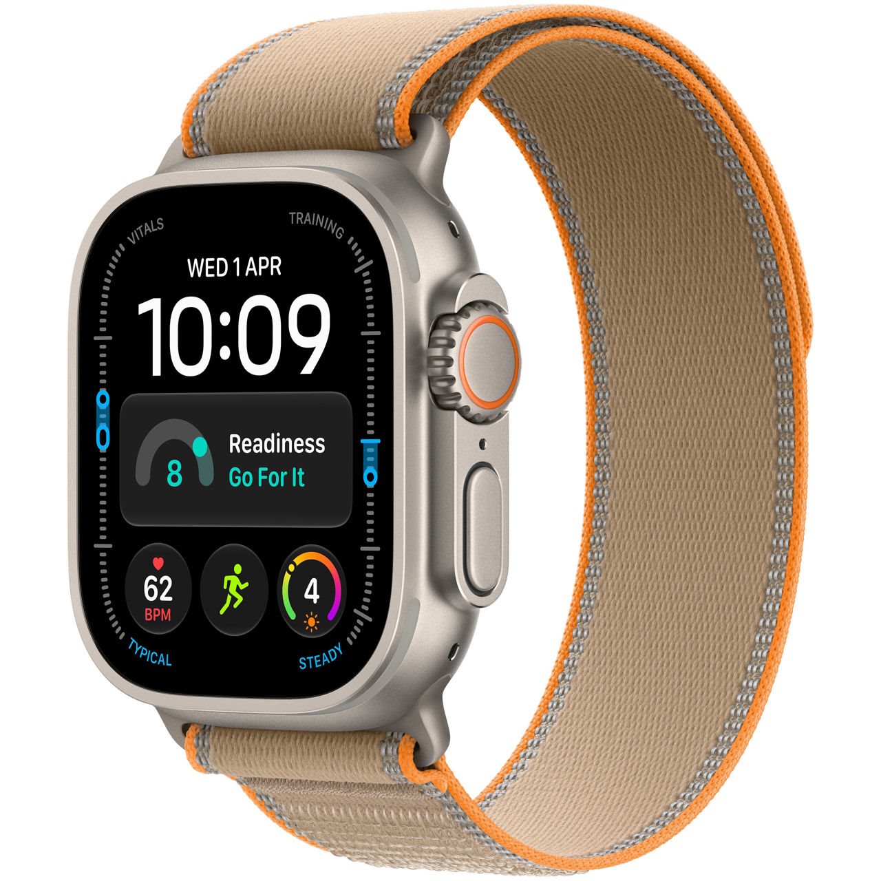 Ceas inteligent Apple Watch Ultra 4 GPS + LTE 49mm MJAJ4 Natural Titanium Case Sand Trail Loop S/M