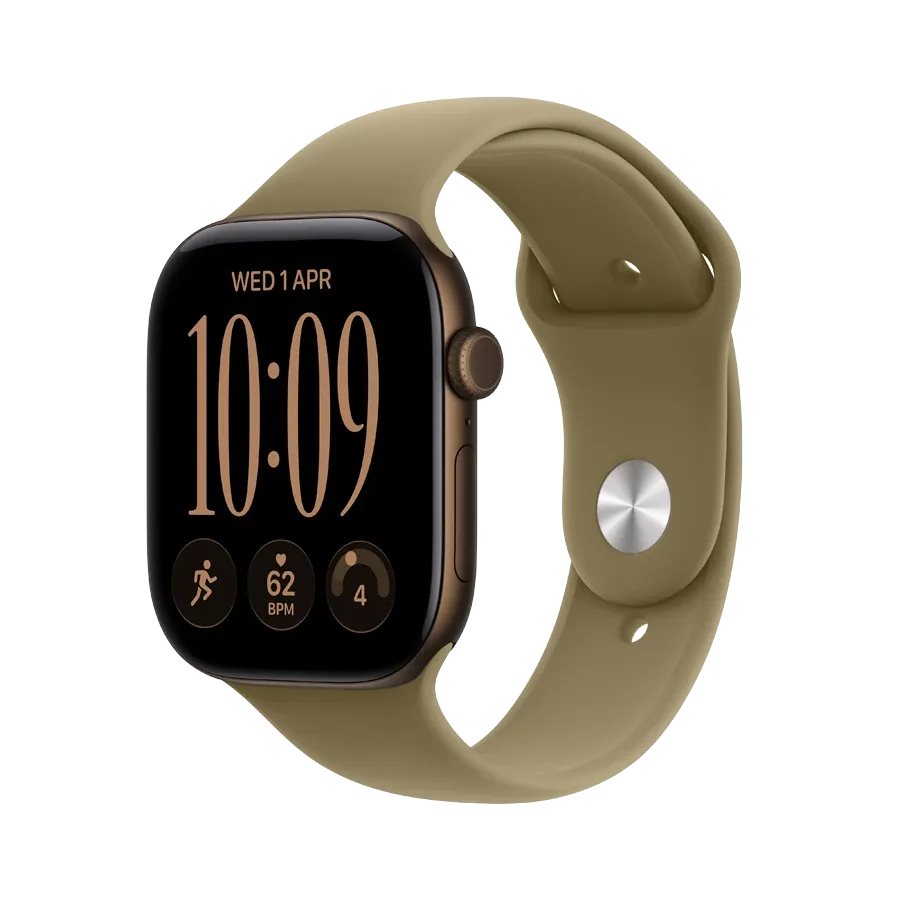 Ceas inteligent Apple Watch Series 12 GPS 42mm MJEF4 Dark Bronze Aluminium Olive Sport Band S/M