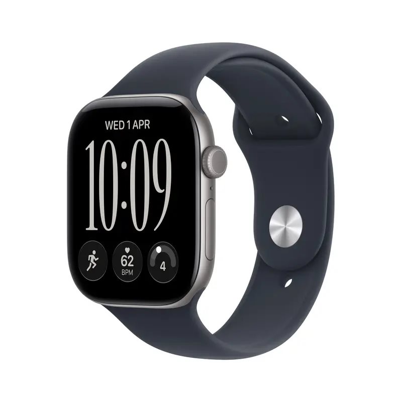 Умные часы Apple Watch Series 12 GPS 42mm MJE94 Space Grey Aluminium Navy Blue Sport Band M/L