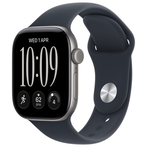 Ceas inteligent Apple Watch Series 12 GPS 46mm MJEJ4 Space Grey Aluminium Navy Blue Sport Band M/L