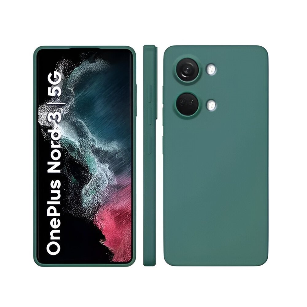 Husă Helmet Liquid Silicone OnePlus Nord 3 Green