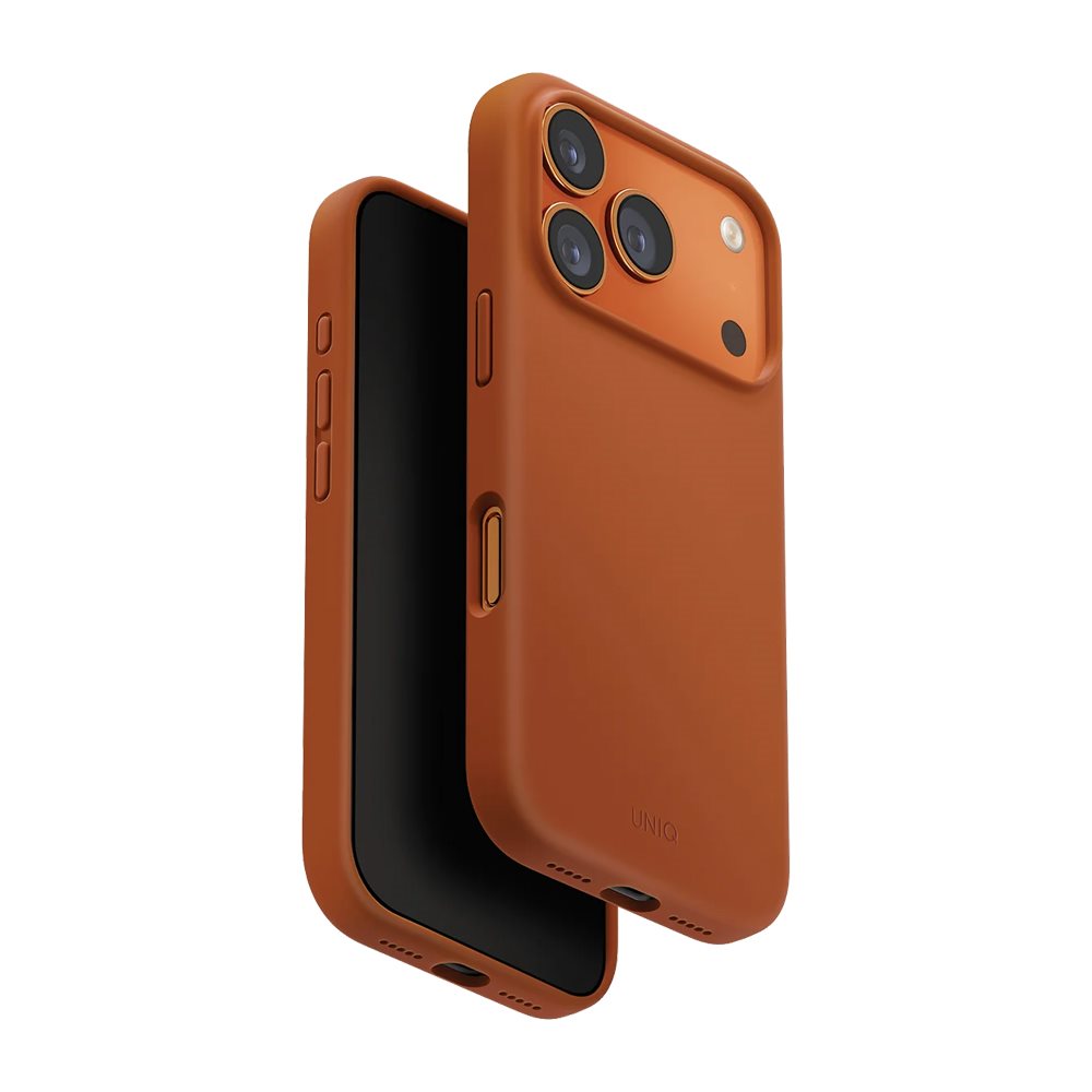 Husă Uniq iPhone 17 Pro Hybrid MagClick Lino, Sunset Orange