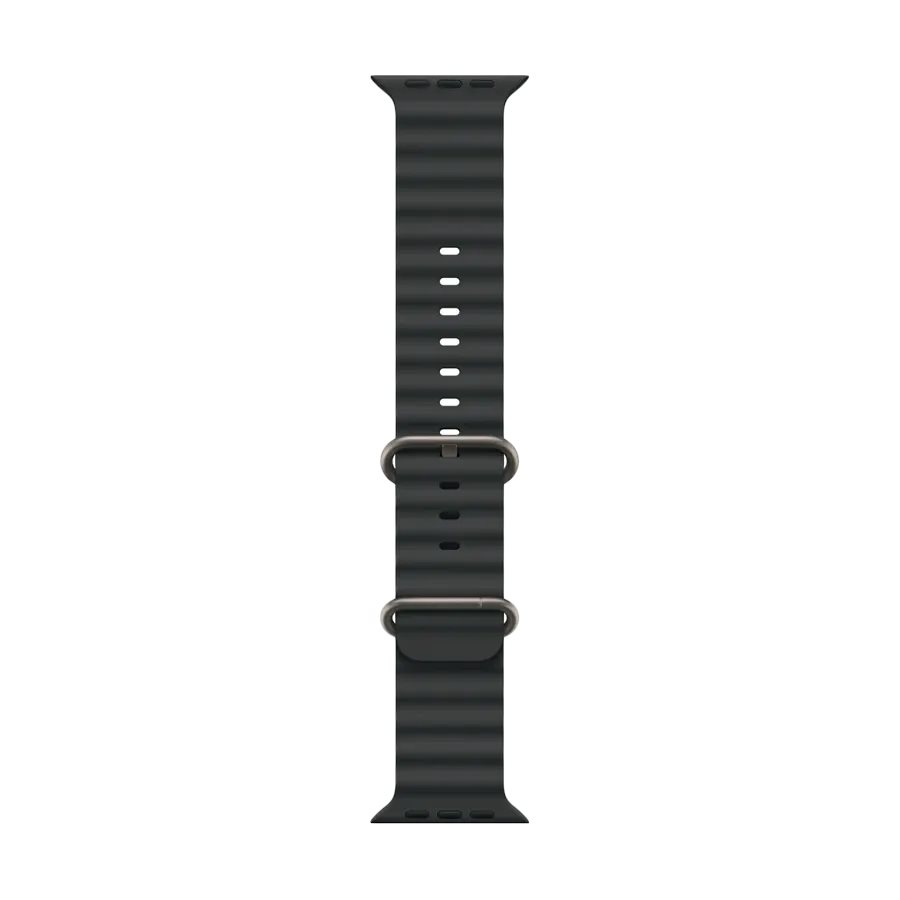 Ремешок APPLE 44-49mm Black Ocean Band Natural Titanium Finish