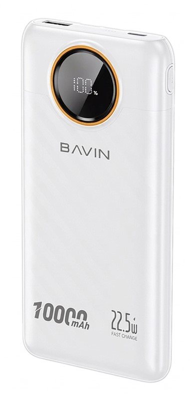 Acumulator extern BAVIN Power Bank 10000mAh, 22.5W, White