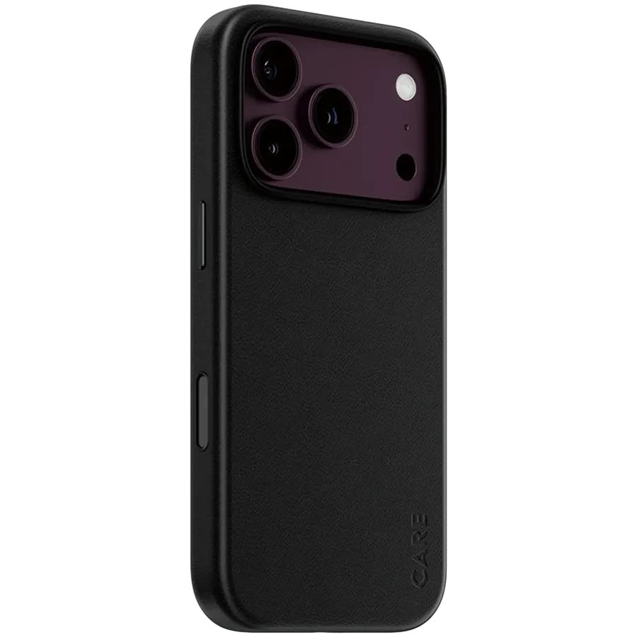 Husă PANZERGLASS Solo Vegan Leather Black MagSafe iPhone 18 Pro