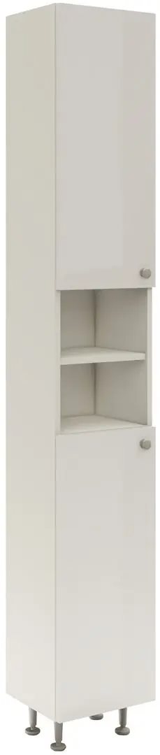 Шкаф пенал Haaus Zaria 2Д 300, White/White Gloss