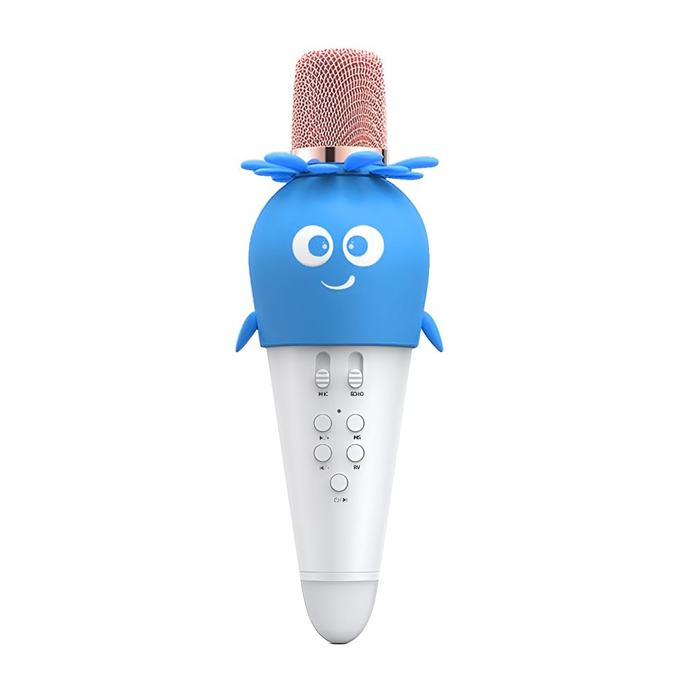 Microfon WOO Wireless Karaoke K5, 5W, Blue