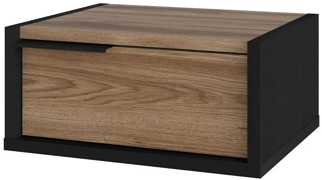 Noptieră Showdeko ECO Black/Walnut
