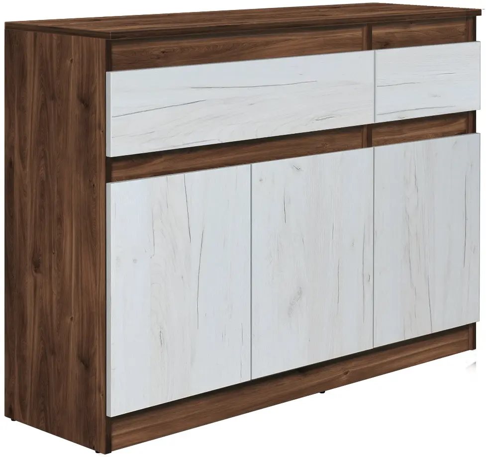 Тумба Modern Komfi 120cm, Brandy Castello Oak/Craft Oak White