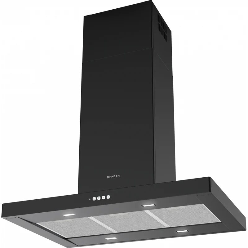 Hotă tip insulă Faber STILO COMFORT ISOLA BK MATT A90/2 90 cm Negru Mat