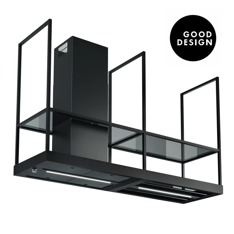Островная вытяжка Faber T-SHELF EV8 BK MATT A180/2 180 см Черный матовый