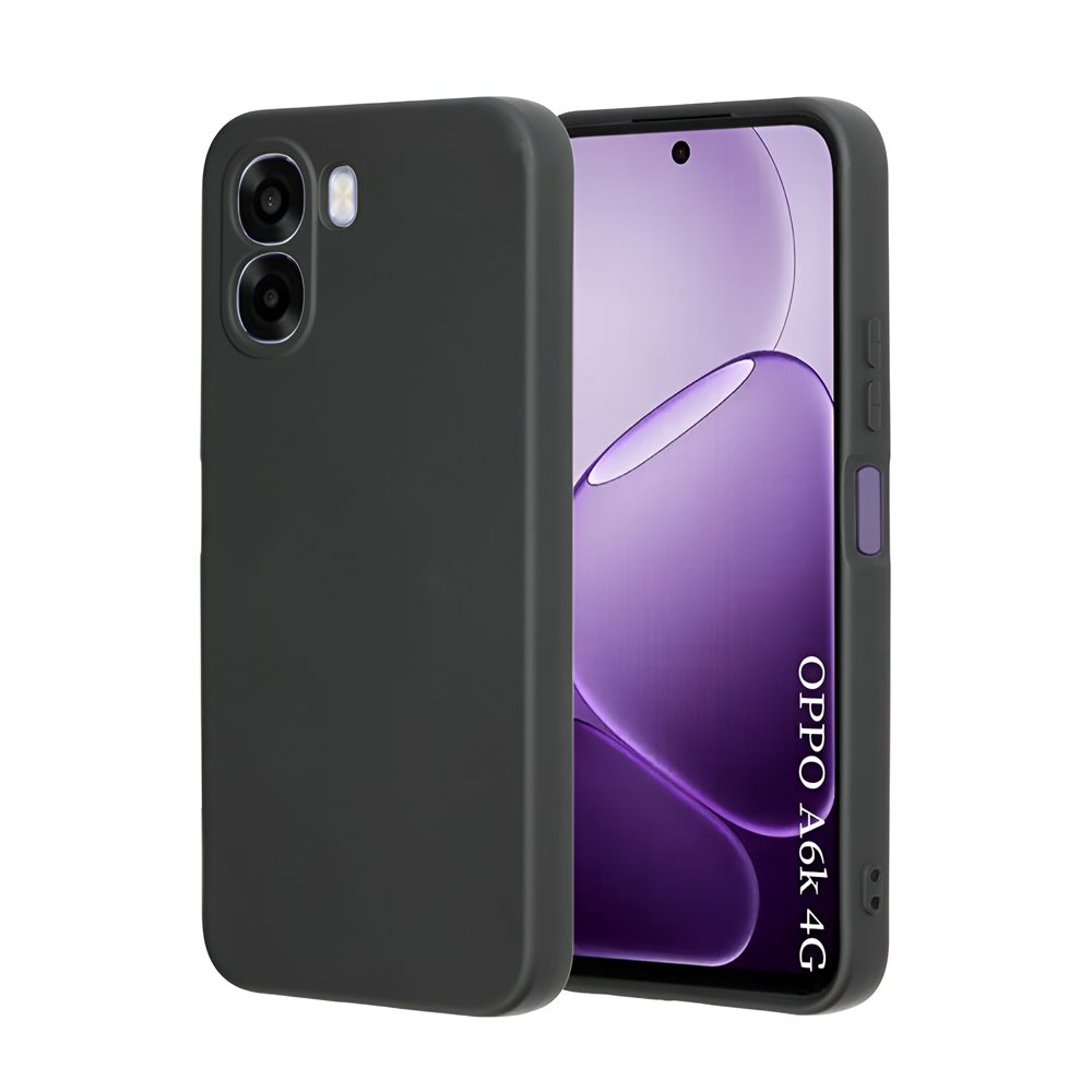 Husă WOO Liquid Silicone pentru OPPO A6K 4G, negru