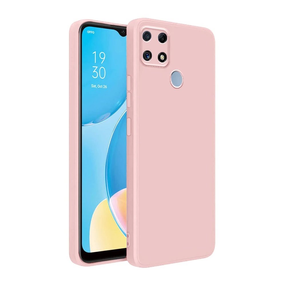Husă Helmet Liquid Silicone pentru OPPO A15/A15s, roz