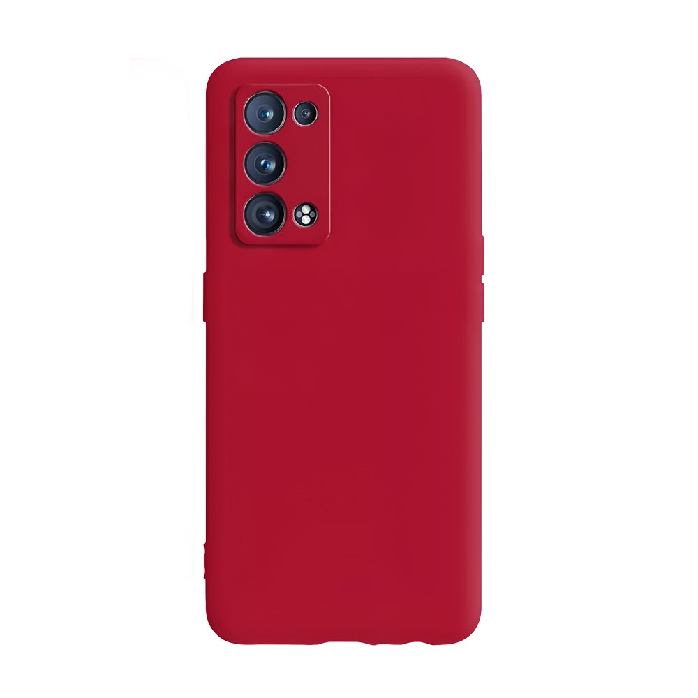 Husă Helmet Liquid Silicone pentru OPPO Reno6 Pro 5G (Snapdragon), roșu