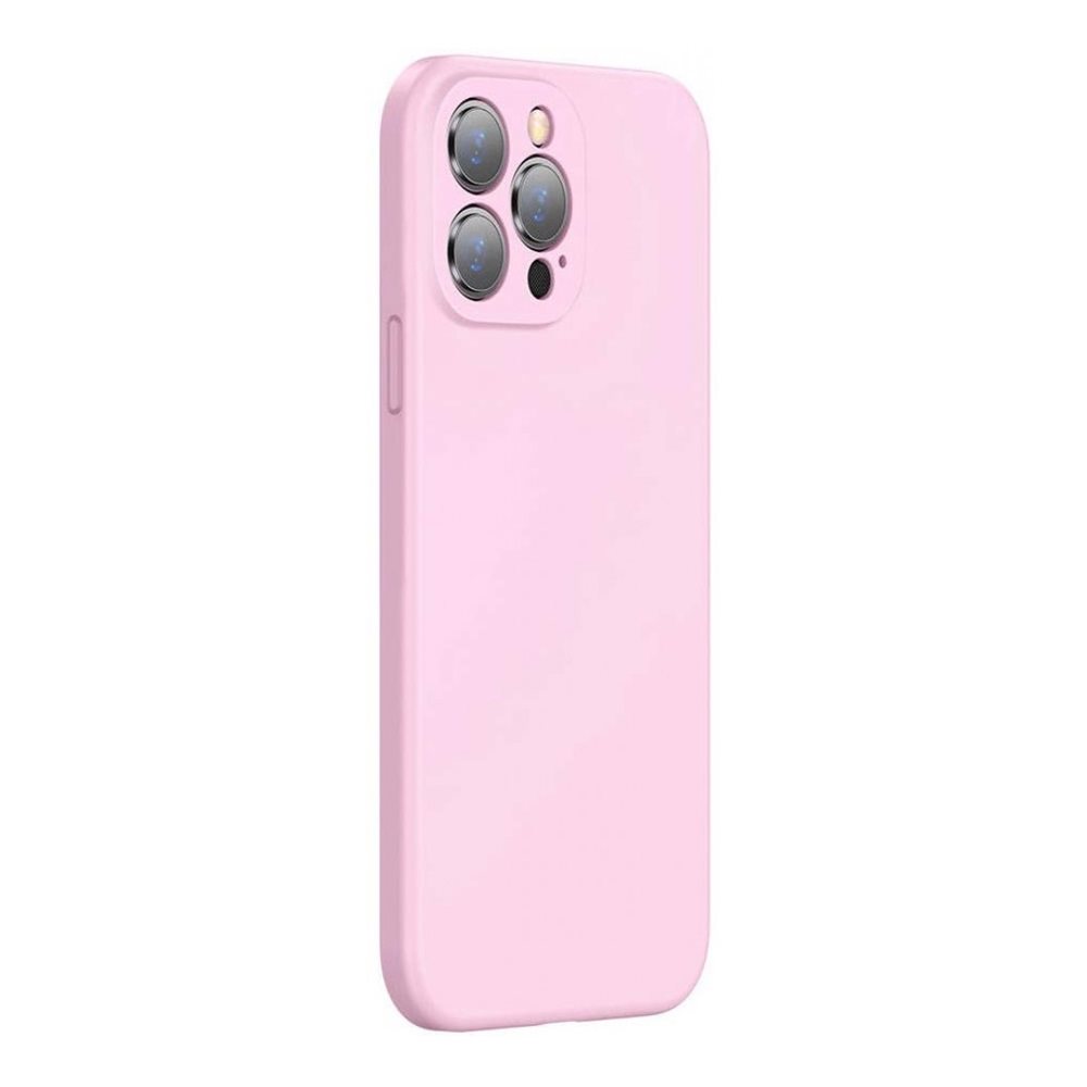Husă Baseus Liquid Silica Gel Protective pentru iPhone 13 Pro, roz