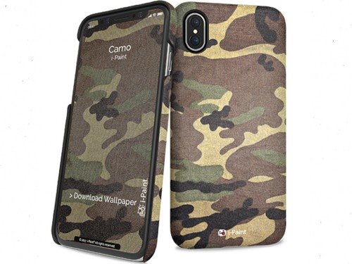 Husă I-Paint Hard Case pentru iPhone X/XS, Camo