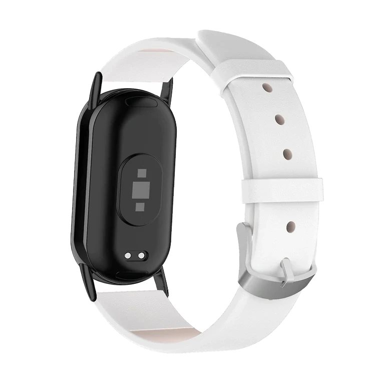 Curea Xiaomi Strap Leather Smart Band 8/9 White