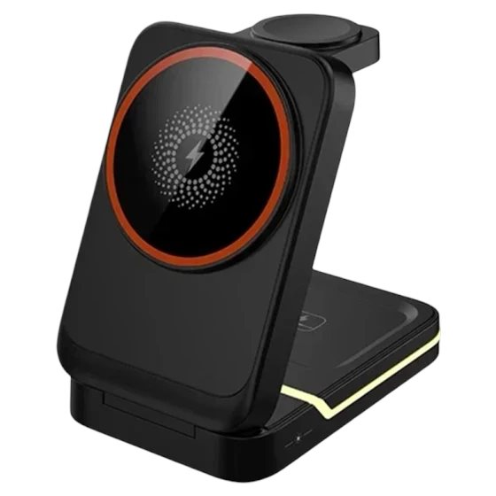 Încărcător wireless KEPHE T33 Led 4-in-1 Black