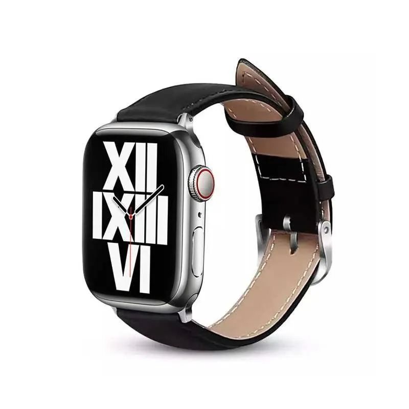 Curea Apple Watch real leather 42/44/45 mm Black