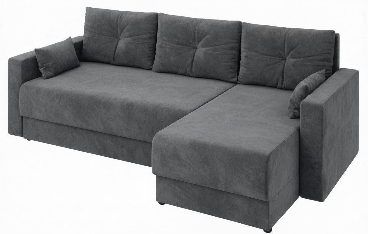 Canapea extensibilă Sofyno LIGHT DKU Iris 98, colț universal, gri închis