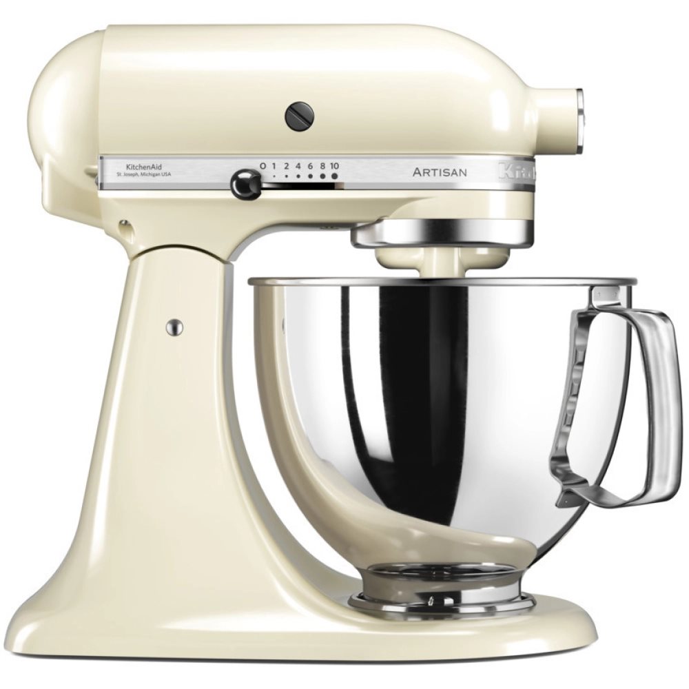 Планетарный миксер KitchenAid Artisan 5KSM125EAC, 300 Вт, 4.8 л, кремовый